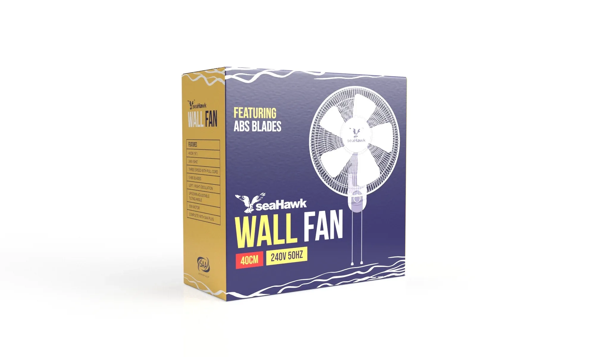 Sea Hawk Wall Mount Fan  3–Speed - Image 3