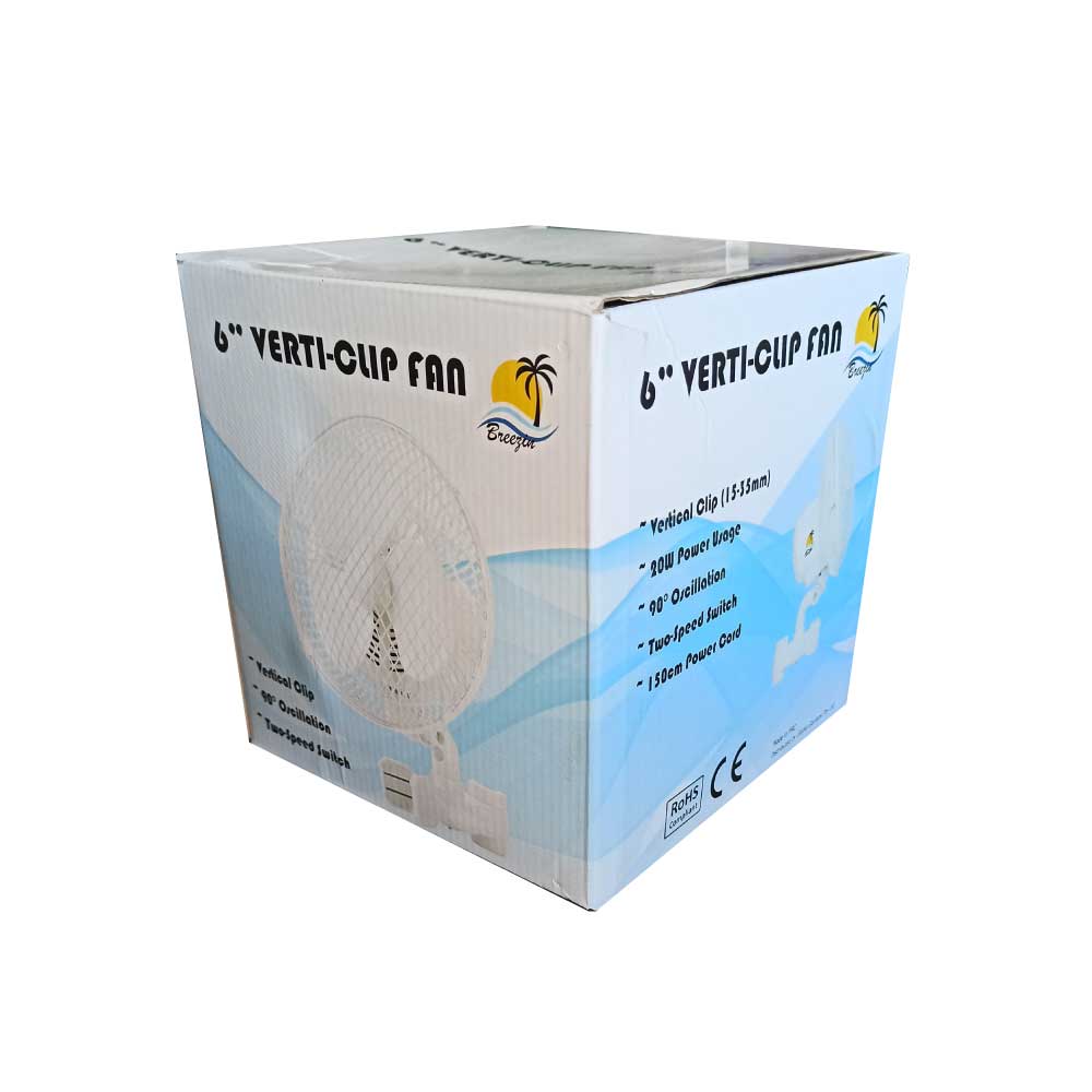 VertiClip Fan 6" Oscillating Grow Tent Fan The Grow Shop
