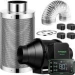 Vivosun Aerozesh S4 4″ Fan + Carbon Filter + Ducting + E42a Controller Kit