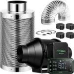 Vivosun Aerozesh S4 4″ Fan + Carbon Filter + Ducting + E42a Controller Kit