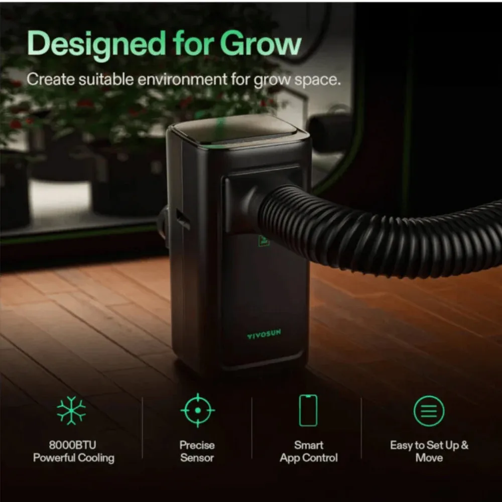 Vivosun AeroLush C08 Intelligent Air Conditioner, 4-in-1 Function, with Temperature & Humidity Sensor Probe - Image 6